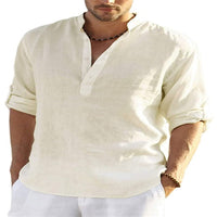 🔥Last Day Sale 49%🔥Men's Cotton Linen Shirt Long Sleeve
