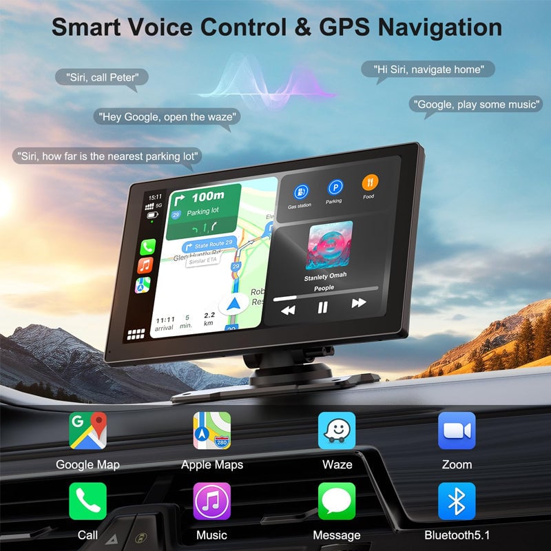 Wireless CarPlay display screen
