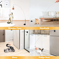 Suction Cup Handheld Cat Feather Toys