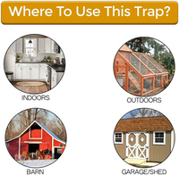 Humane No-Touch Bucket Lid Mouse Trap