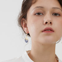 New Full Diamond Heart Earrings