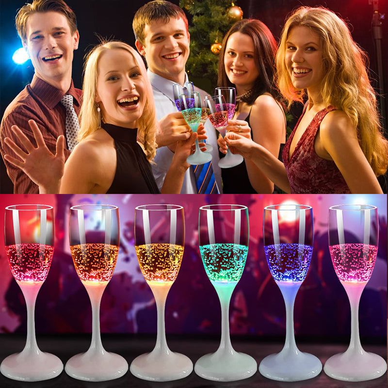LED Lighted Champagne Glass