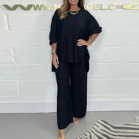 Hot sale 50 % OFF💝Women's Long Sleeve High Waisted Wide Leg Pants Suit