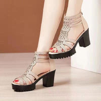 Women's Anti-Slip Peep-Toe Chunky Sandals