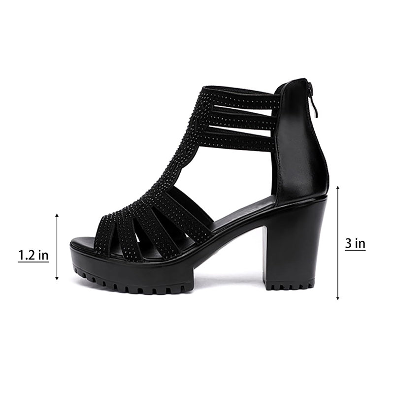 Women's Anti-Slip Peep-Toe Chunky Sandals