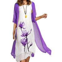 🔥Women's Two-Piece Floral Print Suit Dress