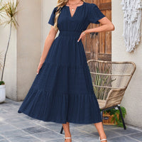 🔥Hot Sale 49% OFF👗Women's Casual Summer Short-Sleeve V-Neck Long Dresses