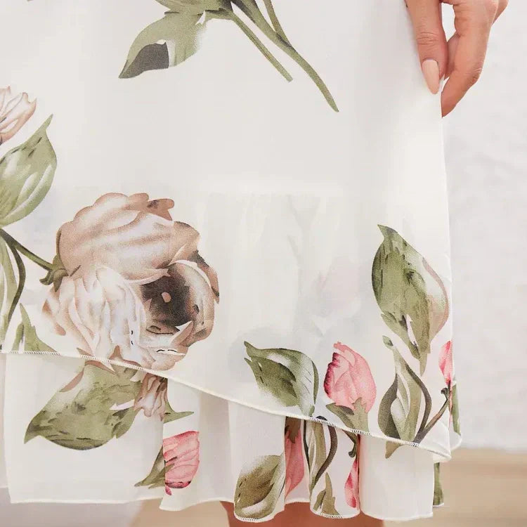 ⏳ Limited time 50% off! 💥Blush Petal Flow Chiffon Dress（The more you buy, the higher the discount）