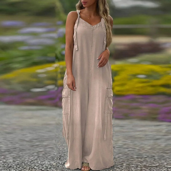 💕Women's Loose Wide-Leg Jumpsuit with Pockets