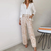 🌷Spring Hot Sale 49% OFF🍃Women's Casual Shirt Pants Two Piece Set