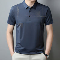 💥Men's Loose Cool Breathable Lapel T-Shirt